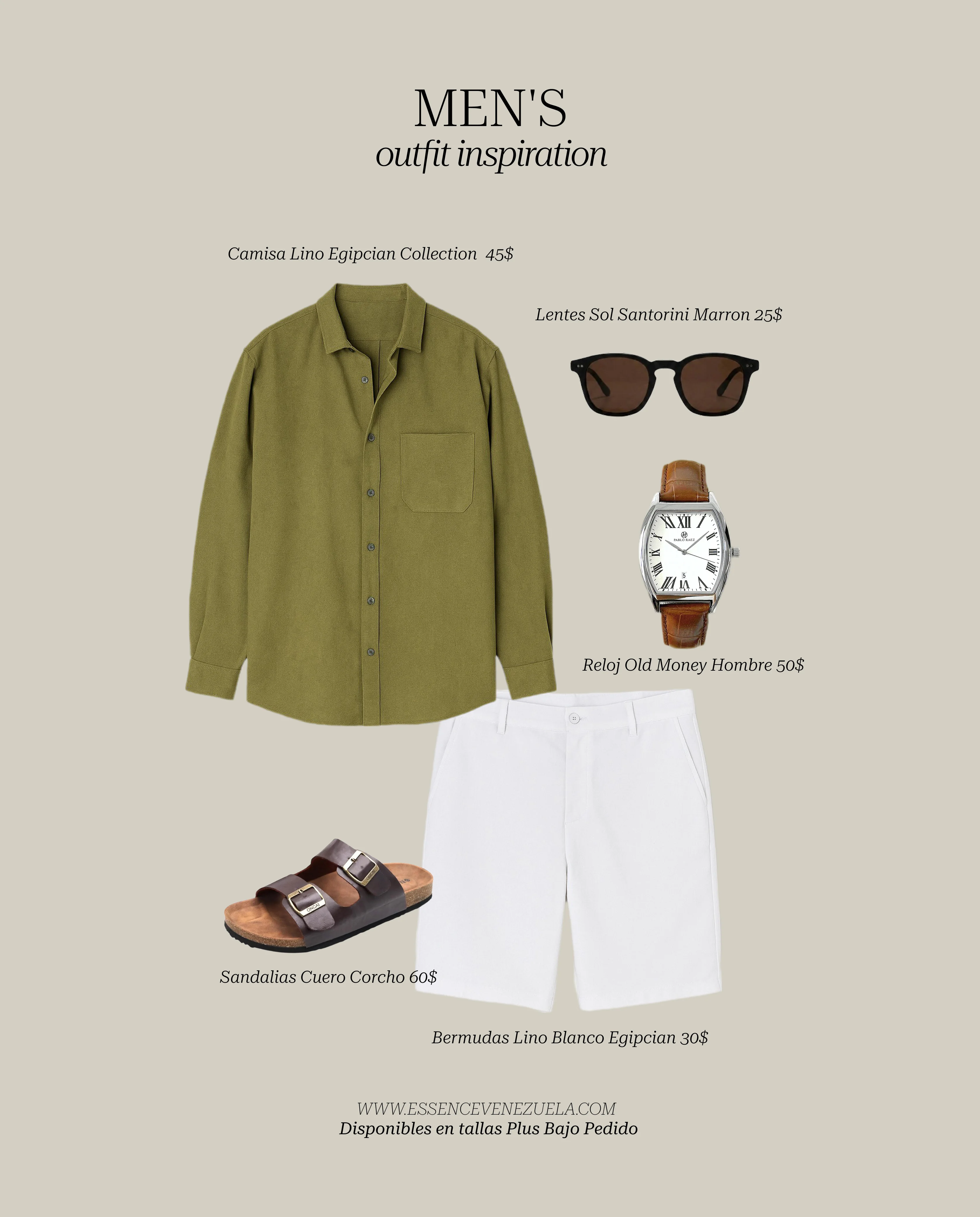 Outfit Inspiration Lino Egipcian Verde Olivo